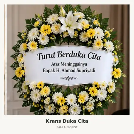 Krans Bunga Duka Karet Tengsin