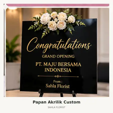 Papan Bunga Akrilik Karet Tengsin